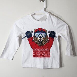 Garanimals Skiing Bear Long Sleeve Shirt Size 3T NWT
